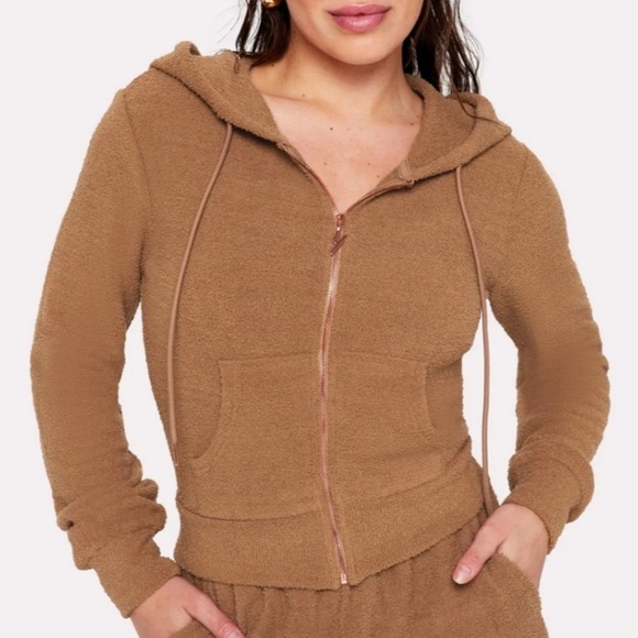 Yitty Zip Up Hoodie Teddy Bear Heart at Back Size XS New With Tag - Picture 2 of 12